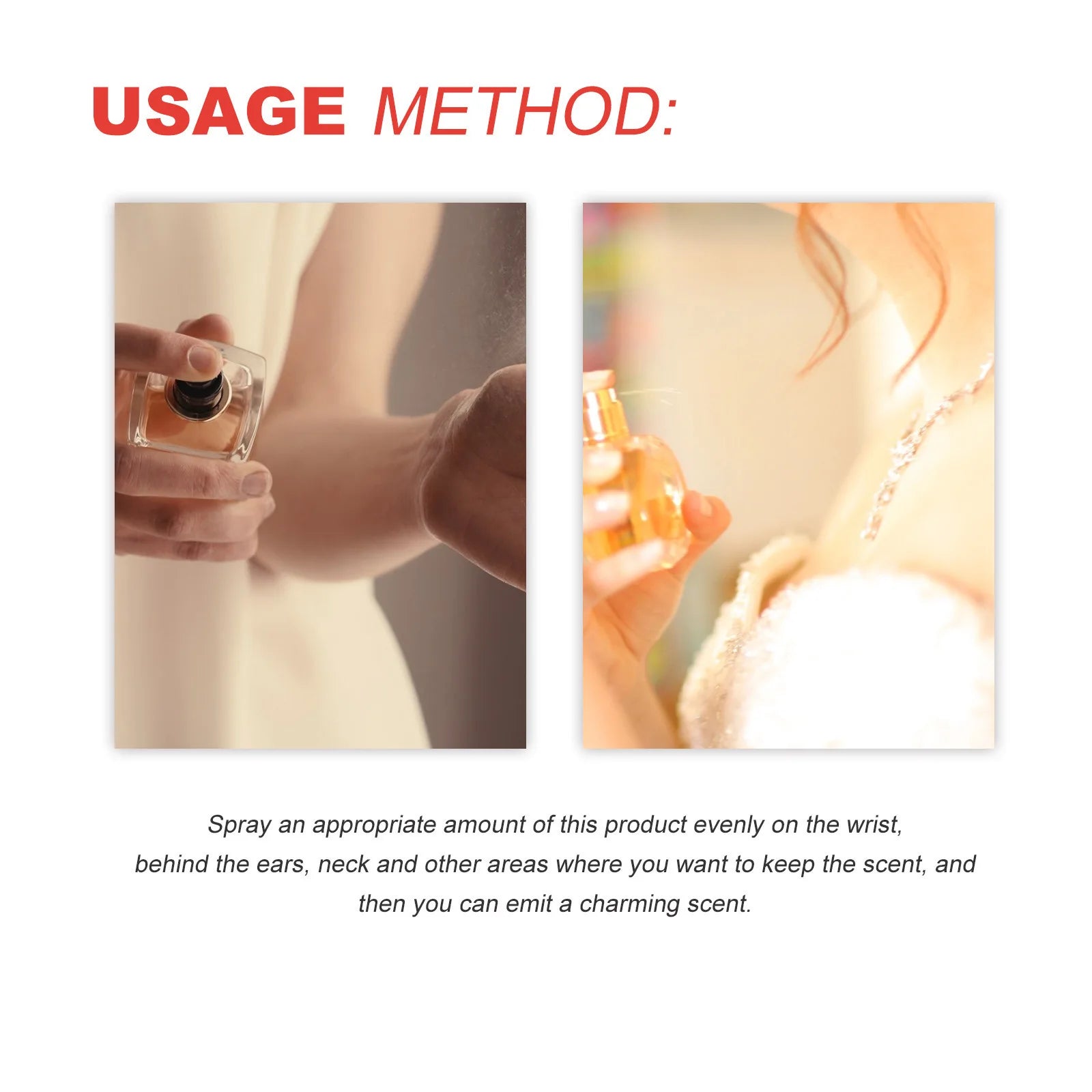 Women's spray perfume with a floral scent