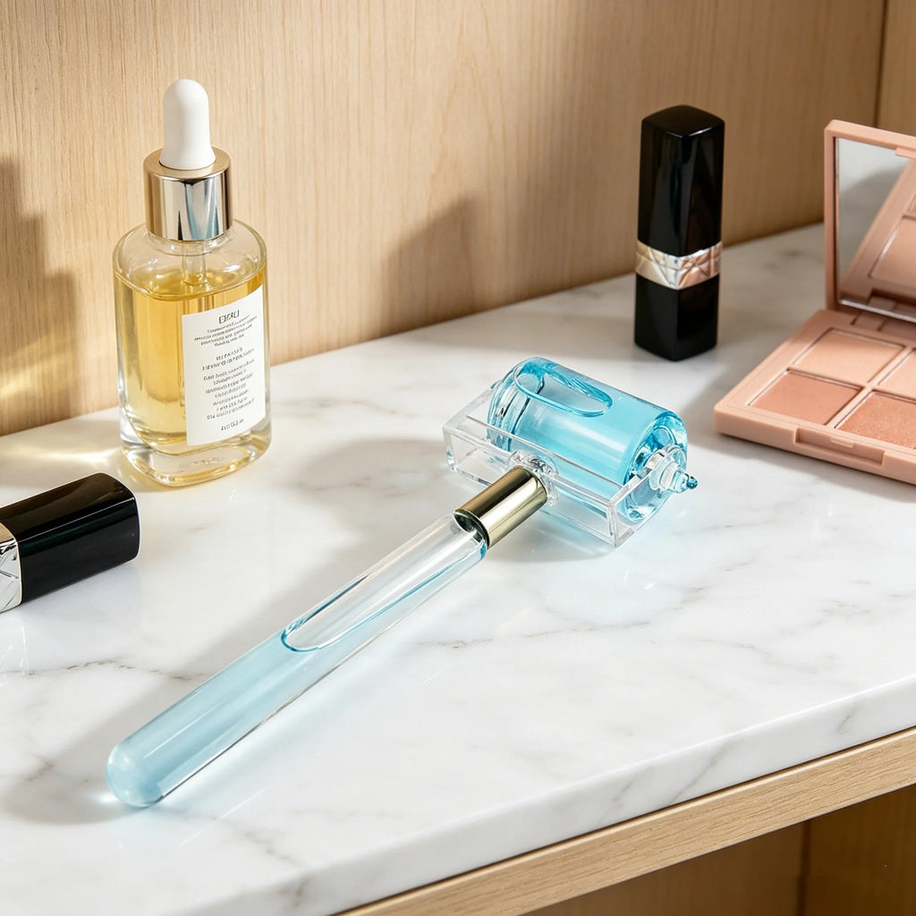 A beauty tool for tightening the skin and reducing facial puffiness with ice